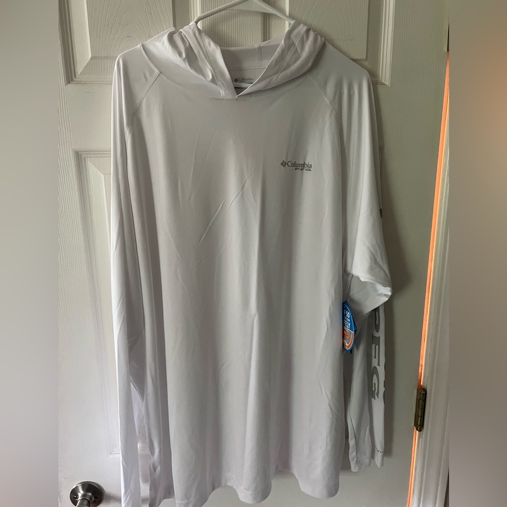 Men’s Columbia PFG white hoodie